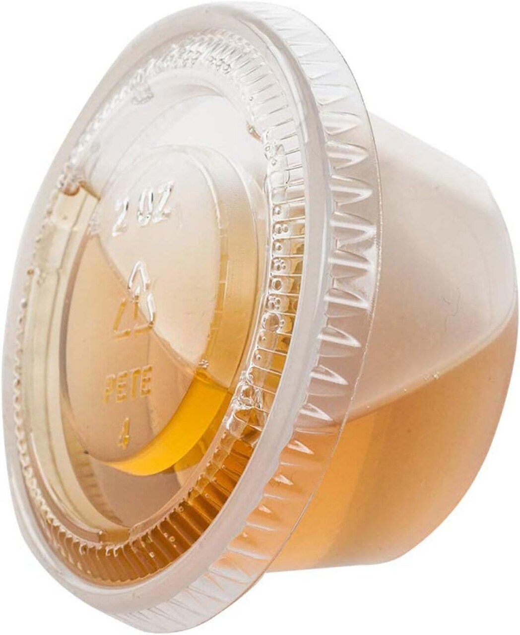 200 Sets - 2 Ounce Disposable Plastic Shot Cups with Lids, Souffle Portion Container